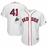 Red Sox 41 Chris Sale White 2018 World Series Cool Base Player Number Jersey Dzhi,baseball caps,new era cap wholesale,wholesale hats